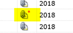 A red star next to the file in 2018 in the Millennium program.