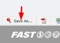 The Screenshot shows a red arrow pointing to the "Save As..." button in the Millennium program.