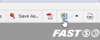 ascreenshot of the Millennium program shows the user's cursor hovering over the Excel button.